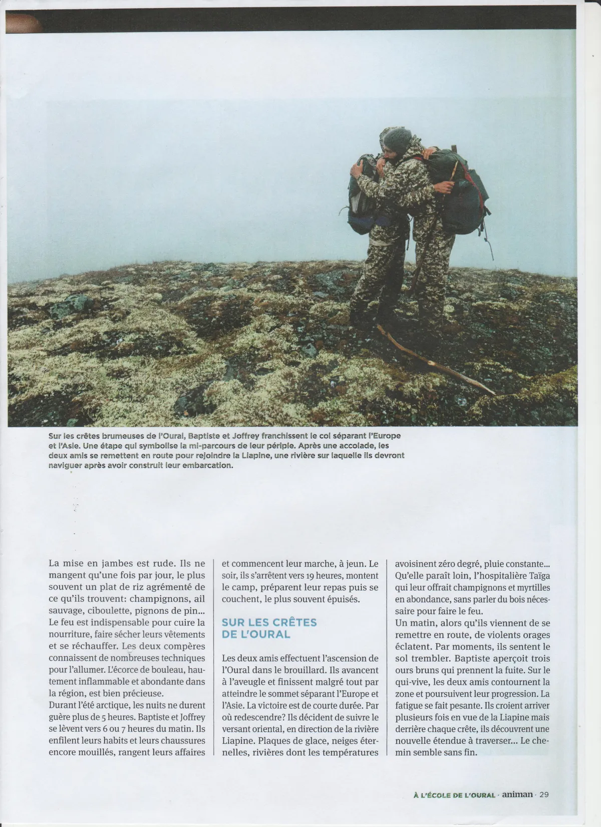 Minimalist autonomous bivouac in the Ural wilderness