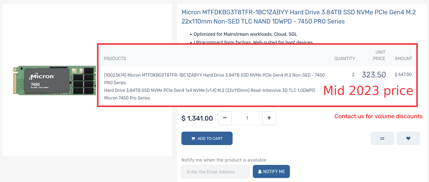 Price for Micron MTFDKBG3T8TFR-1BC1ZABYY