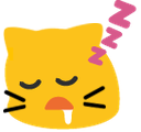 sleeping blobcat