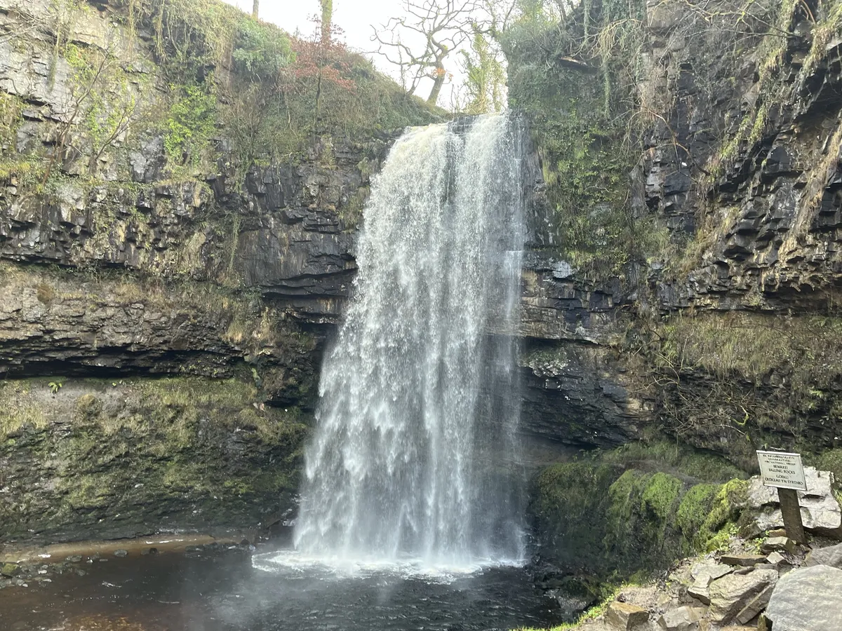 View of Henrhyd Fall from the path opposite View of Henrhyd Fall from the path opposite