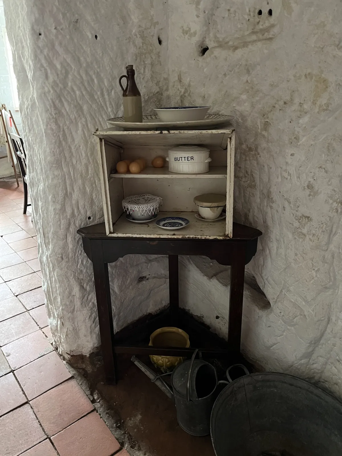 View inside the 1930s living arrangements showing the pantry