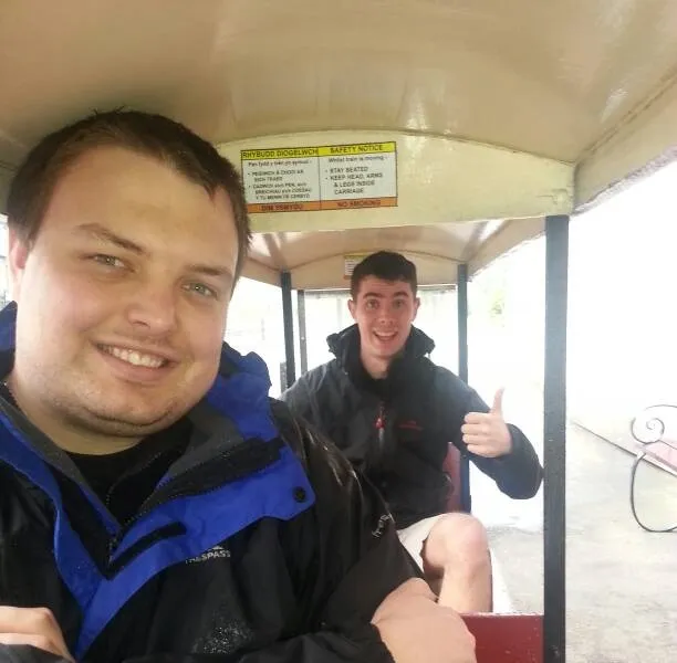 Me and Laurence on the train!