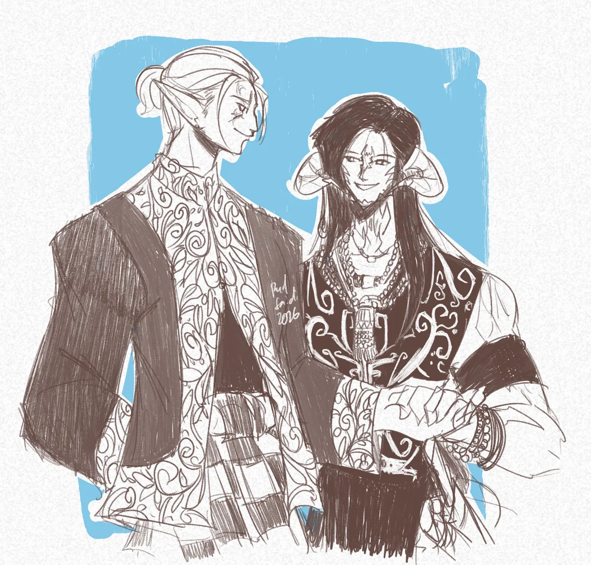 you should in fact draw your OC/canon ship wearing your own traditional clothes from your culture