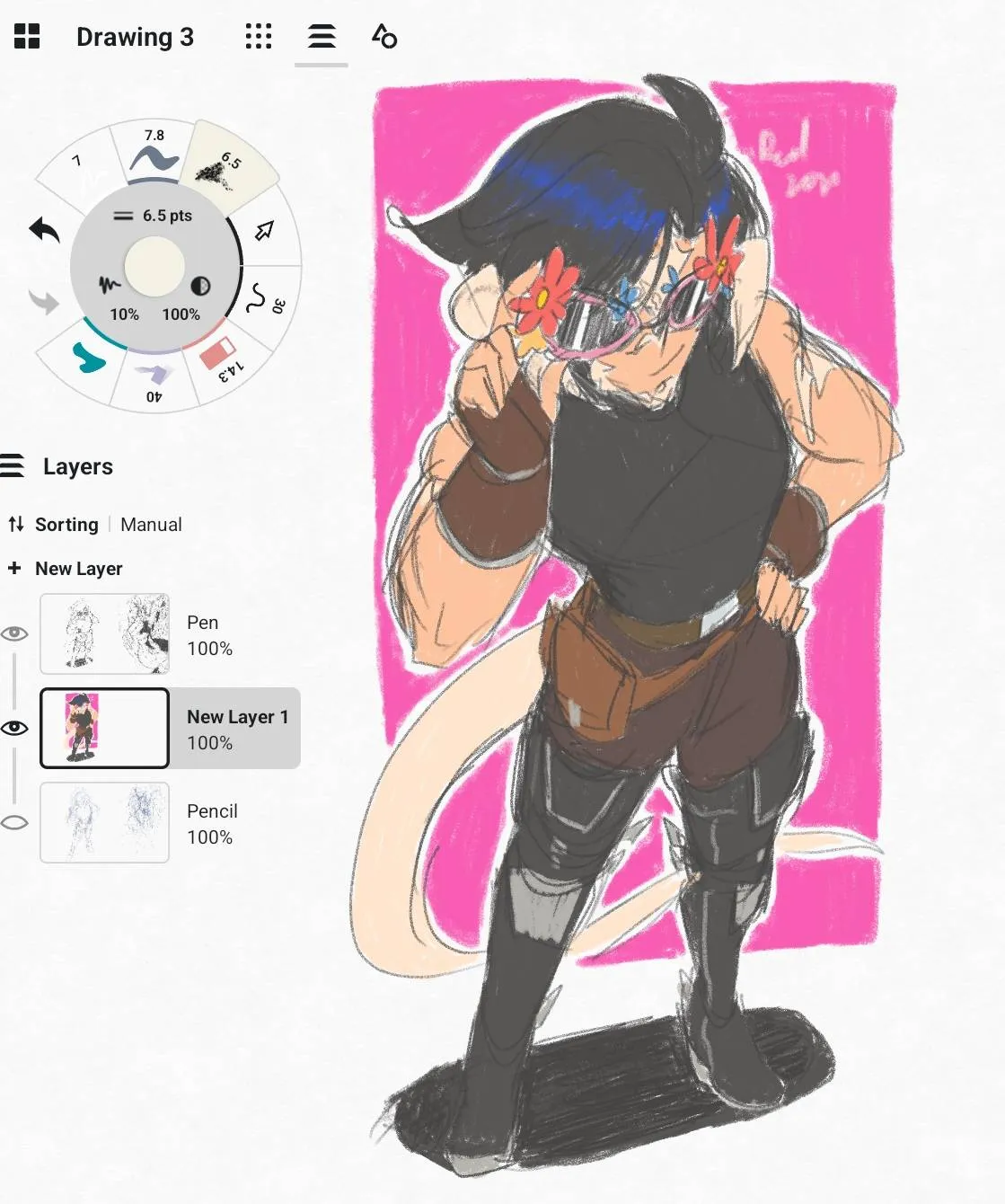 little drawing of Jacke in time for Easter/Hatching-tide