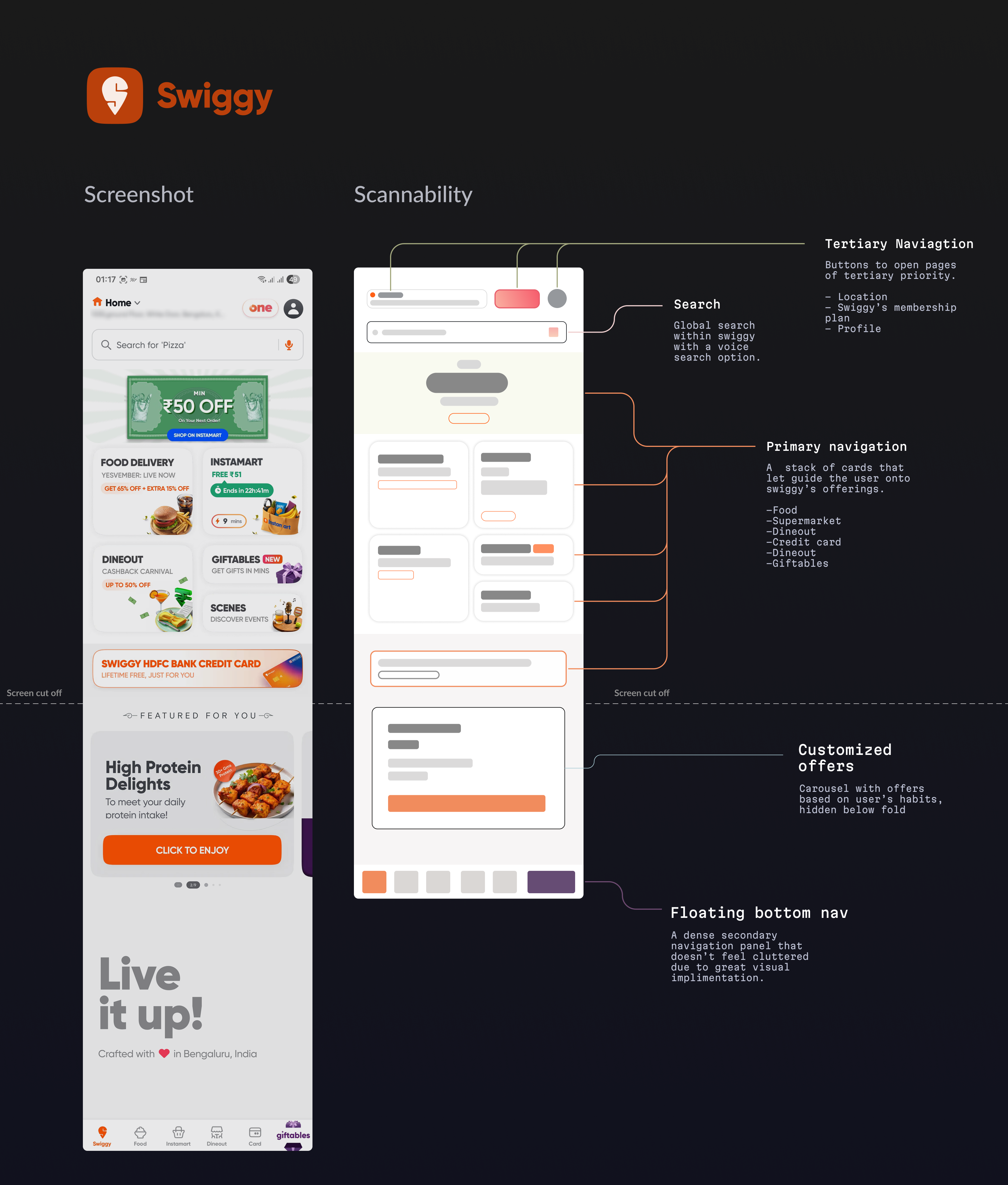 Swiggy homepage