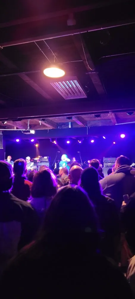 A live concert, taken from the audience