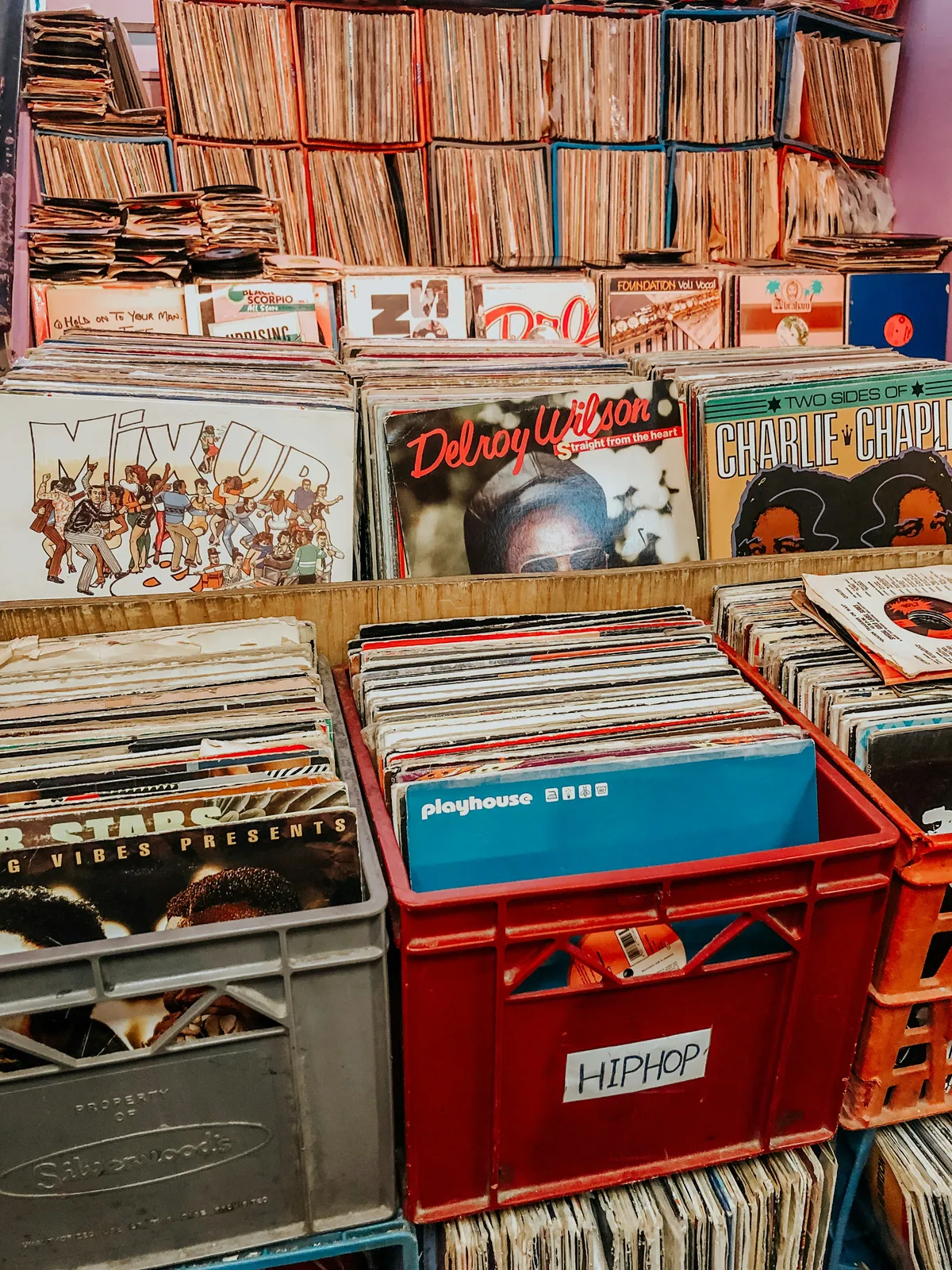 records in crates