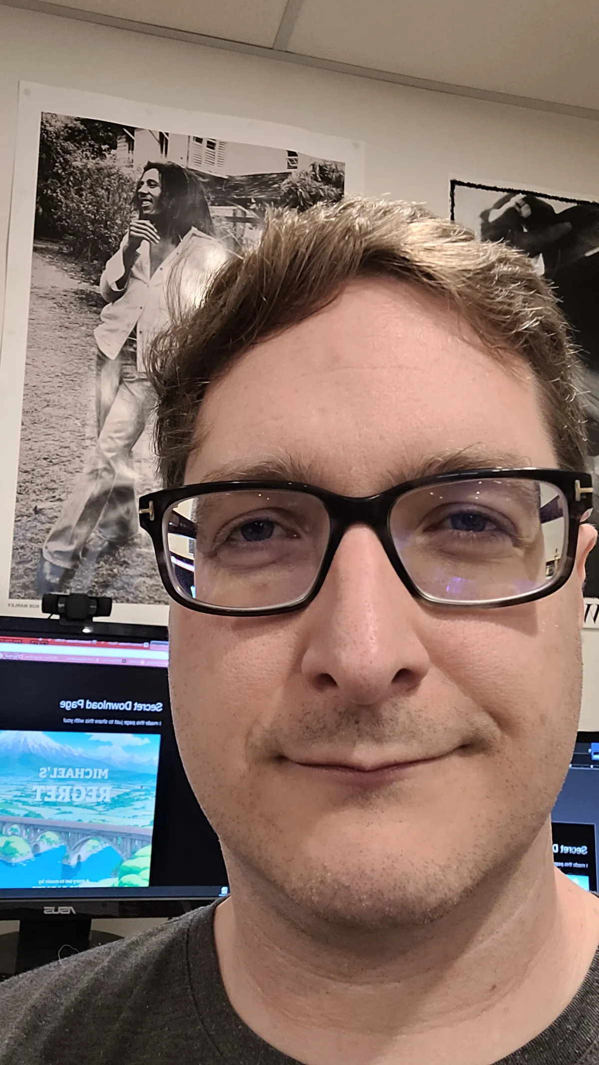 A person with glasses in a selfie