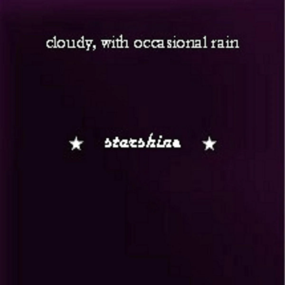 cloudy, with occasional rain - starshine album cover