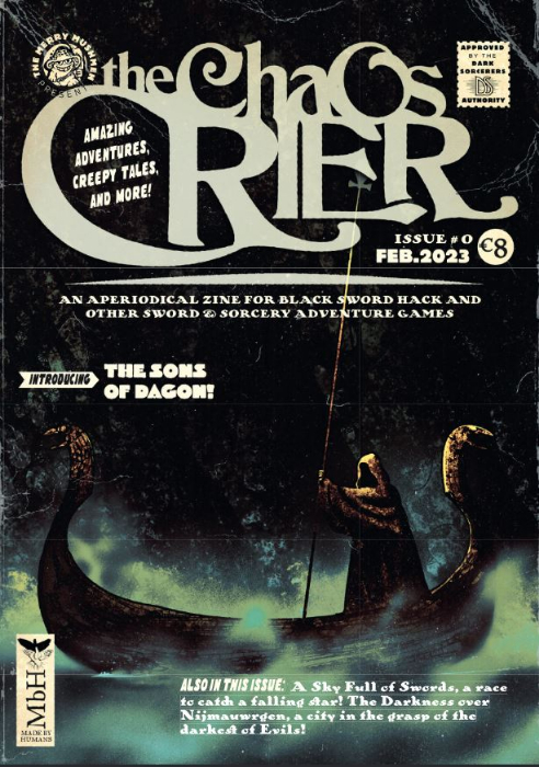 The cover of "The Chaos Crier" zine