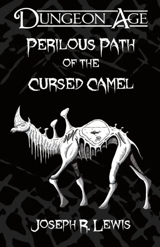 Cover image featuring a strange, ancient, and dilapidated camel