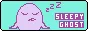 a sleepy ghost, with the title of the blog
