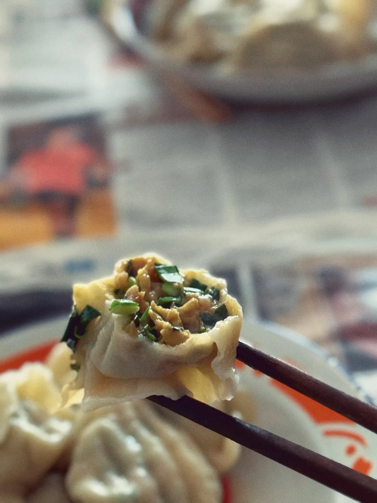 韭菜墨鱼馅水饺