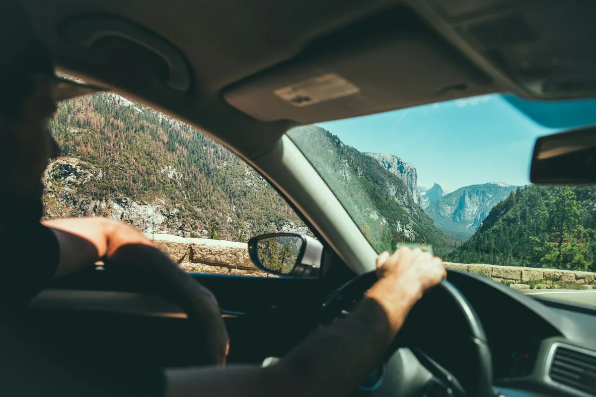 Smiling Man Driving