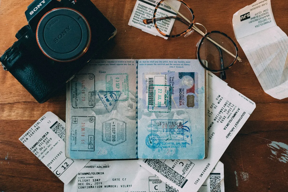 White Blue Identification Card