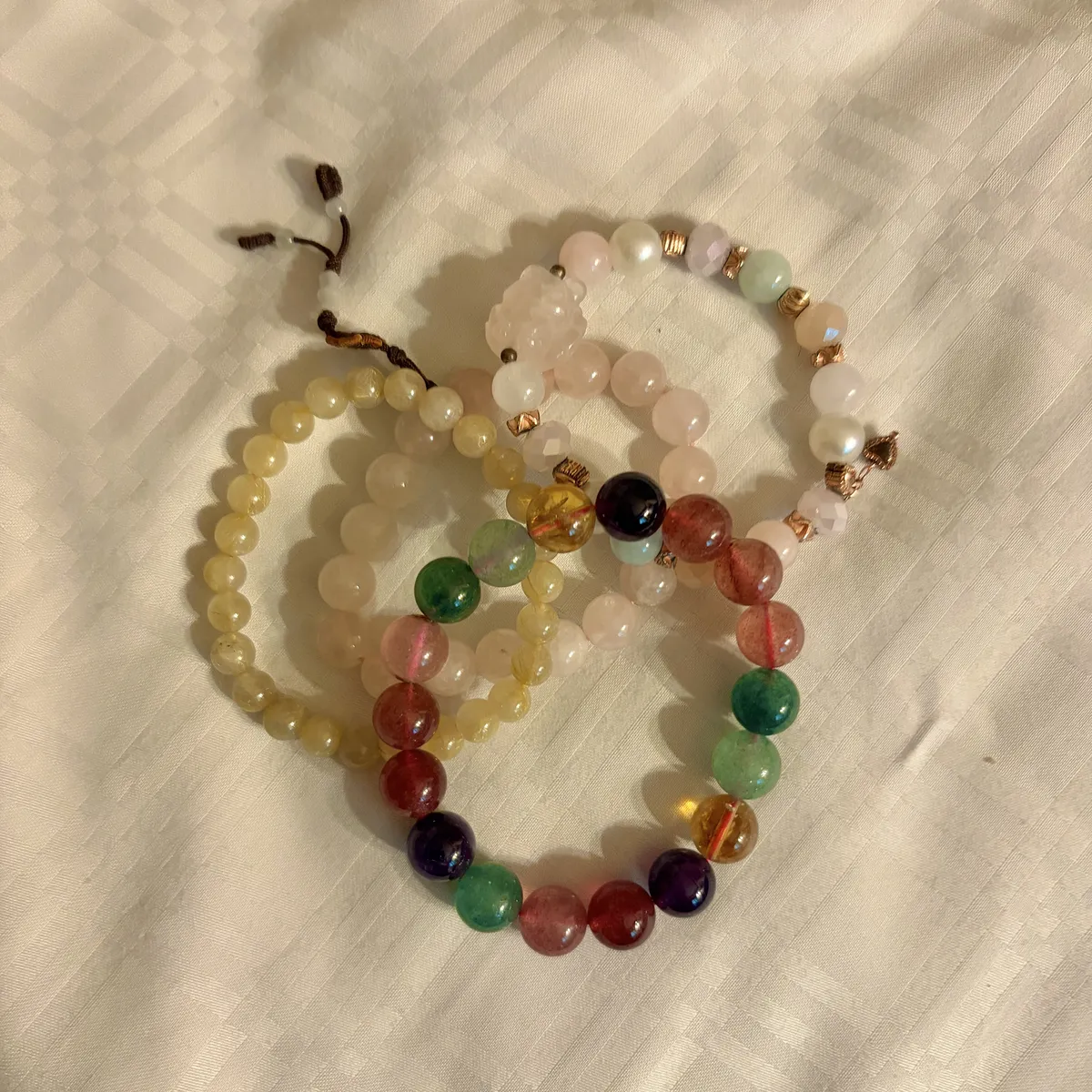 various stone bracelets