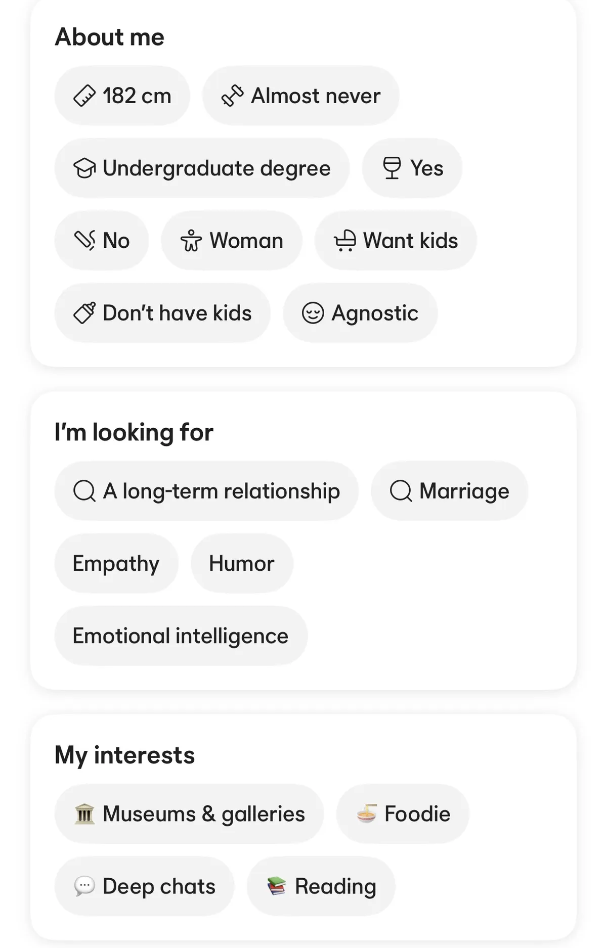 Bumble Dating Profile Interface