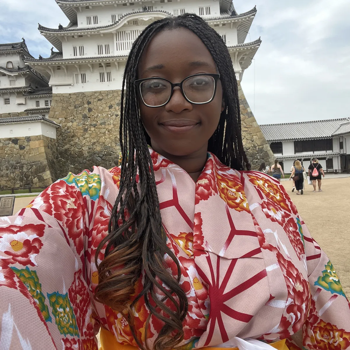6/26/2024 - Me @ Himeji Castle (Himeji, Japan) with a yukata