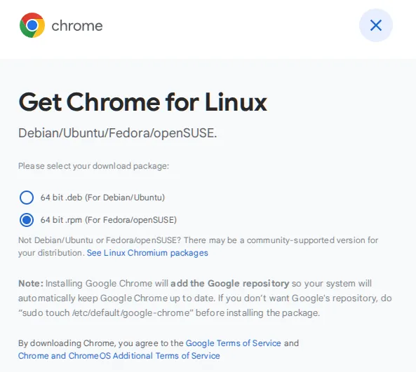 chrome-install-rpm