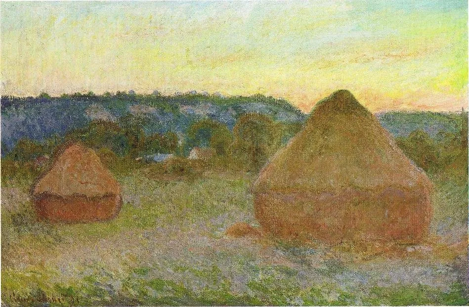 Claude Monet -  Stacks of Wheat End of Day Autumnn  - (MeisterDrucke-348532)
