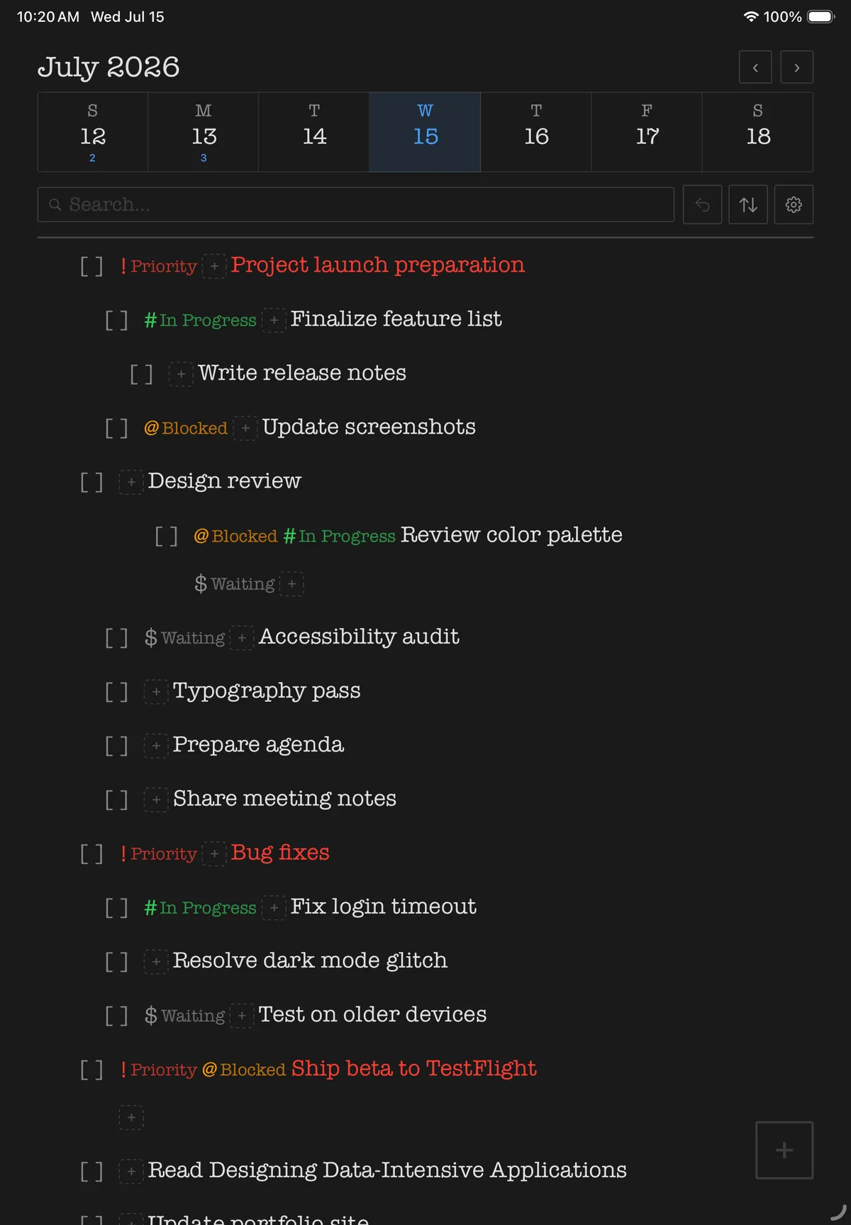 Dark theme