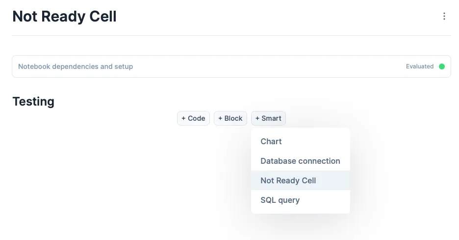 The dependency on the Not Ready smart cell project installs successfully