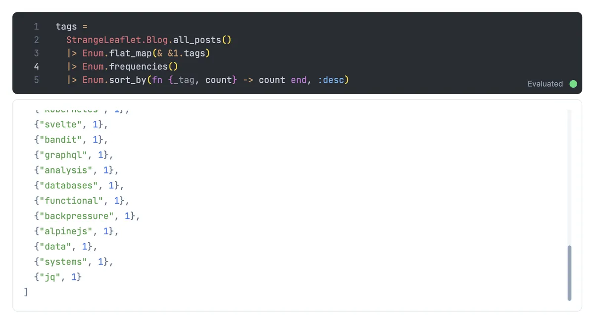 Using Livebook to interact with the Strange Leaflet code