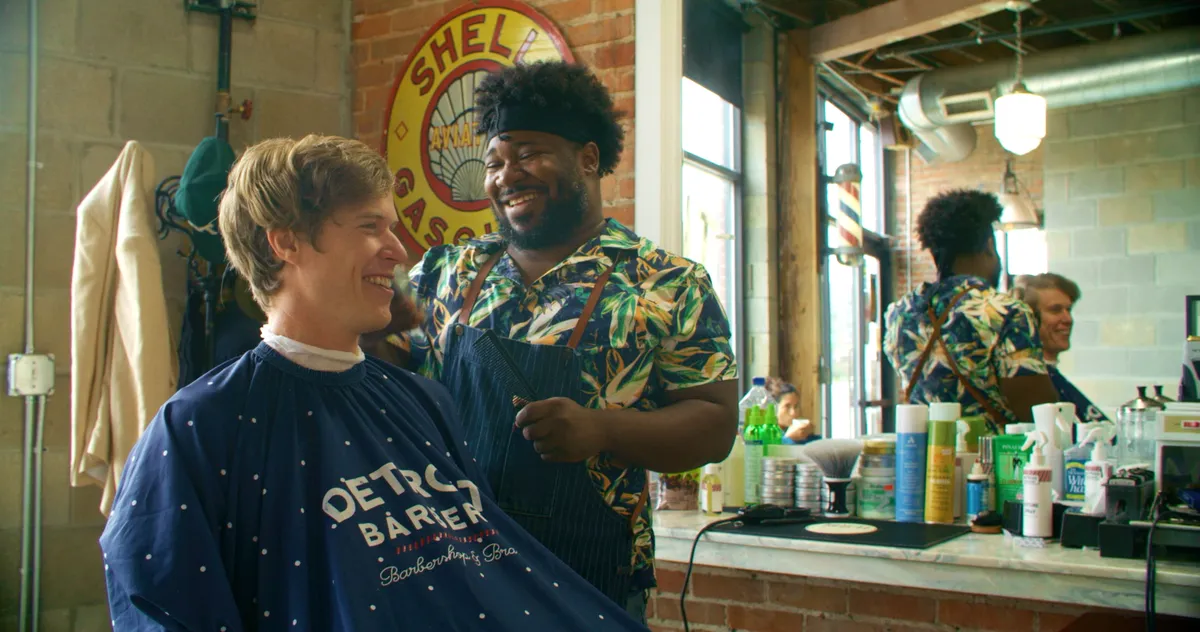 20240712 Jon getting a haircut