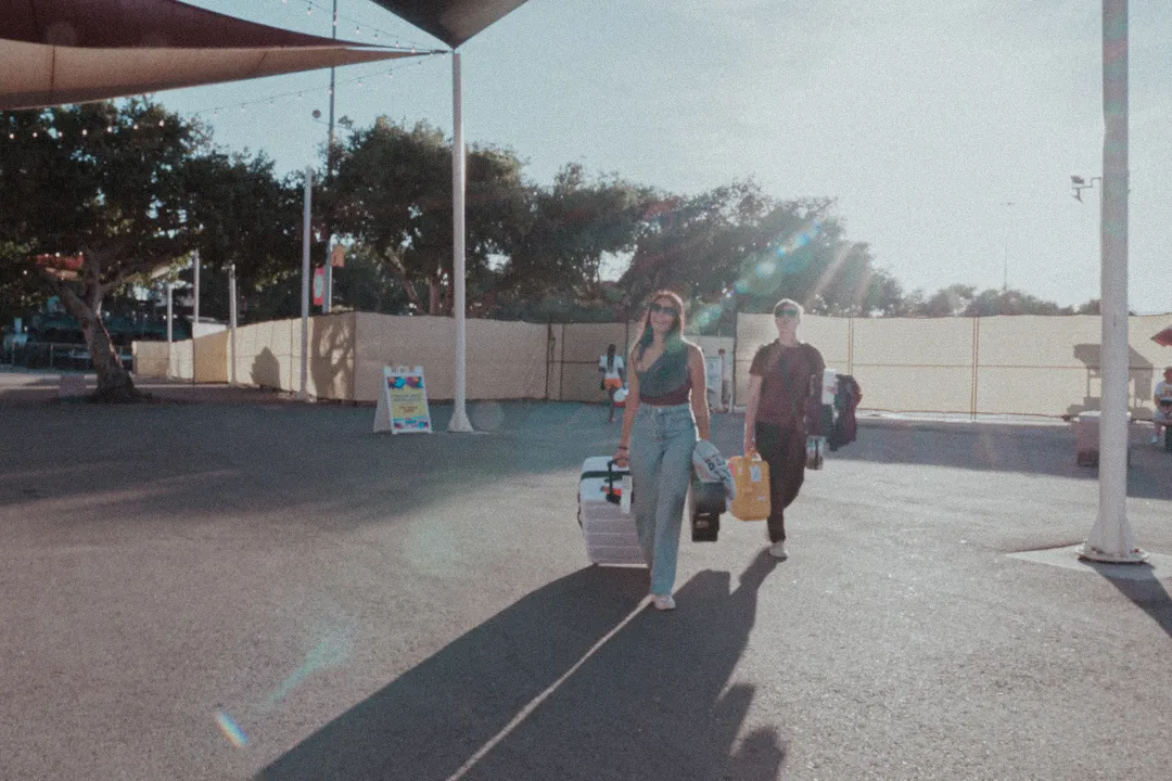20250512 Clara and Jon pulling up to NextFest LA