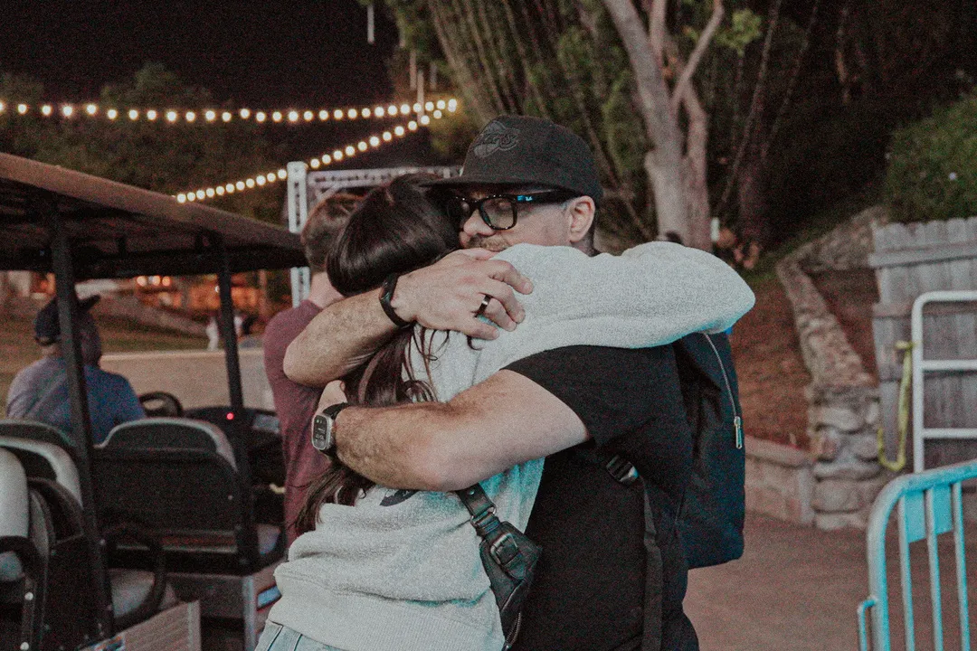 20250512 Clara giving our friend Stewart a big hug