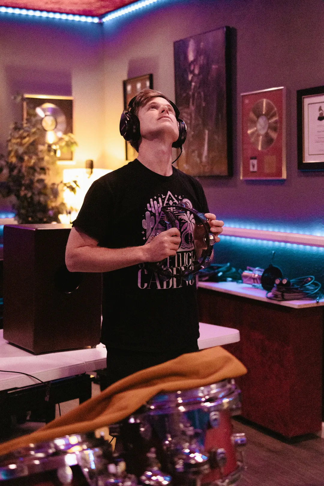 20250908 Jon recording some tambourine