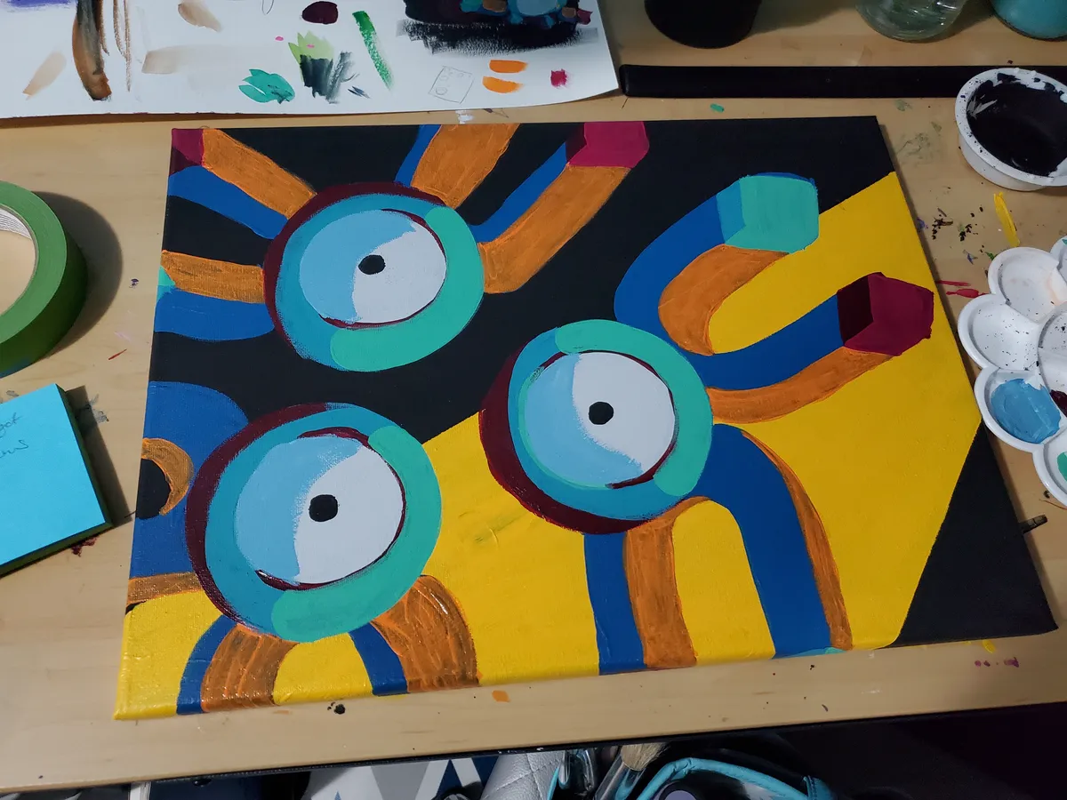 Magneton acrylic painting.