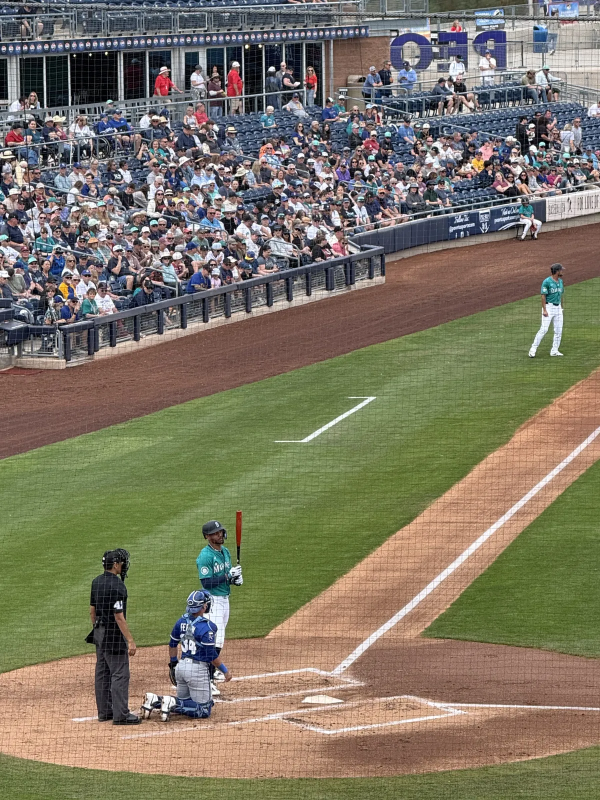 Julio steps into the box.