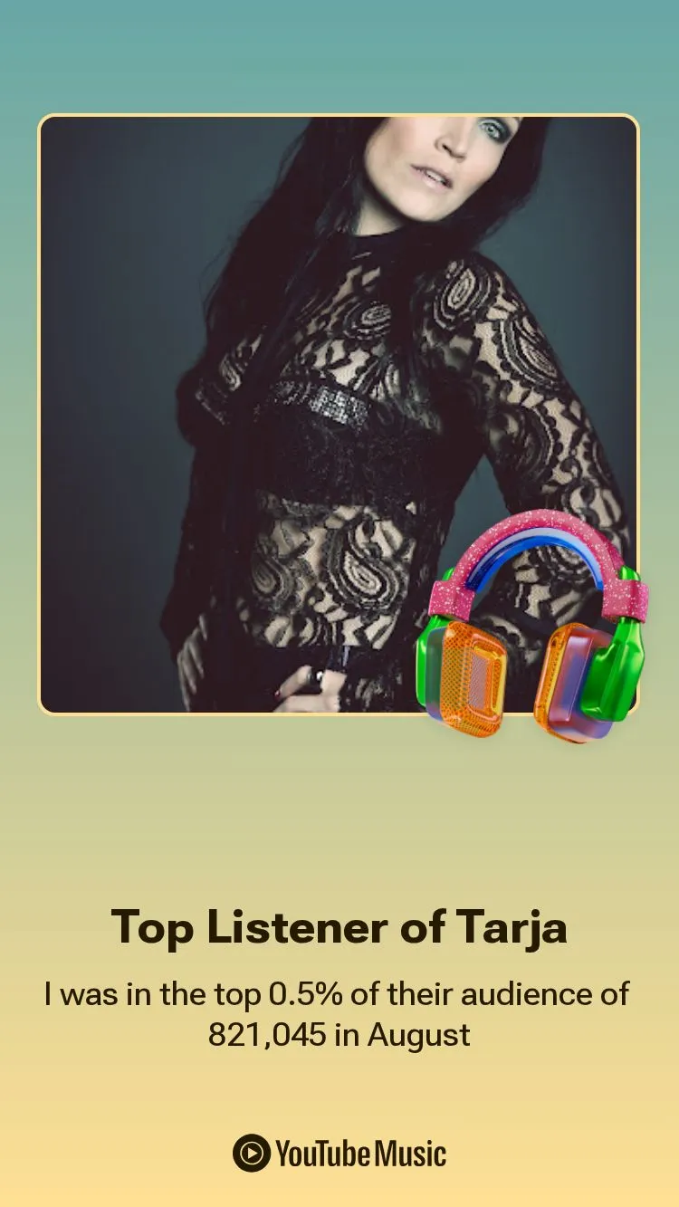 top listener of Tarja in August 2026