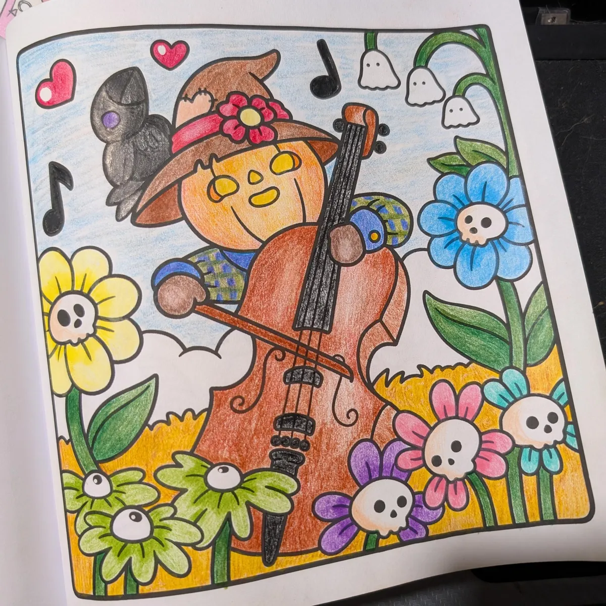an autumn coloring page