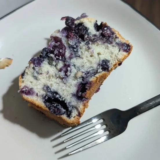 slice of blueberry bread