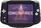 Oxenfree title screen on a Gameboy