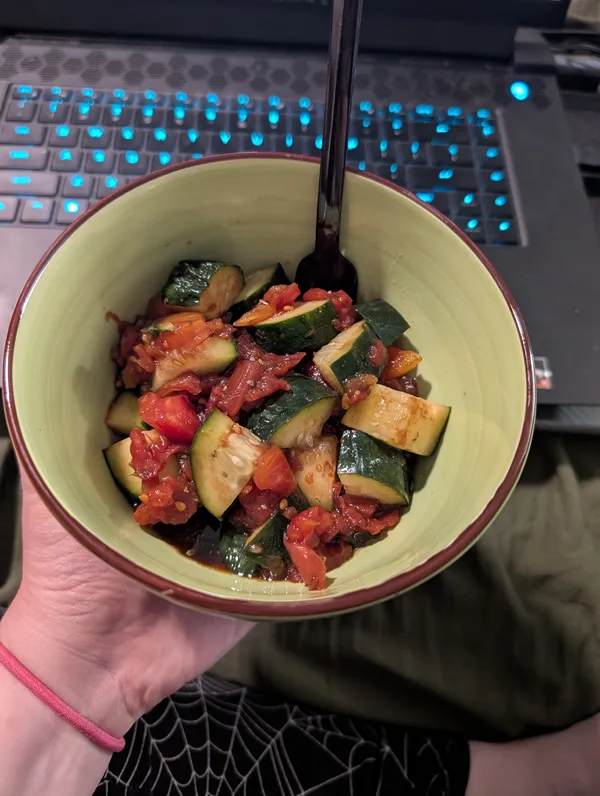 zucchini and tomatoes