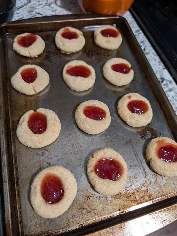 raspberry thumbprint cookies