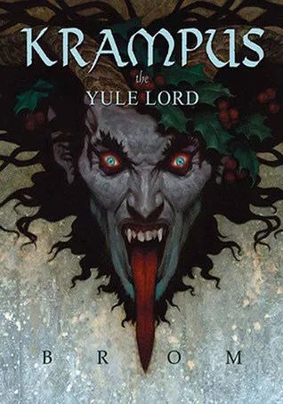 book cover for Krampus featuring an illustration of a monstrous man