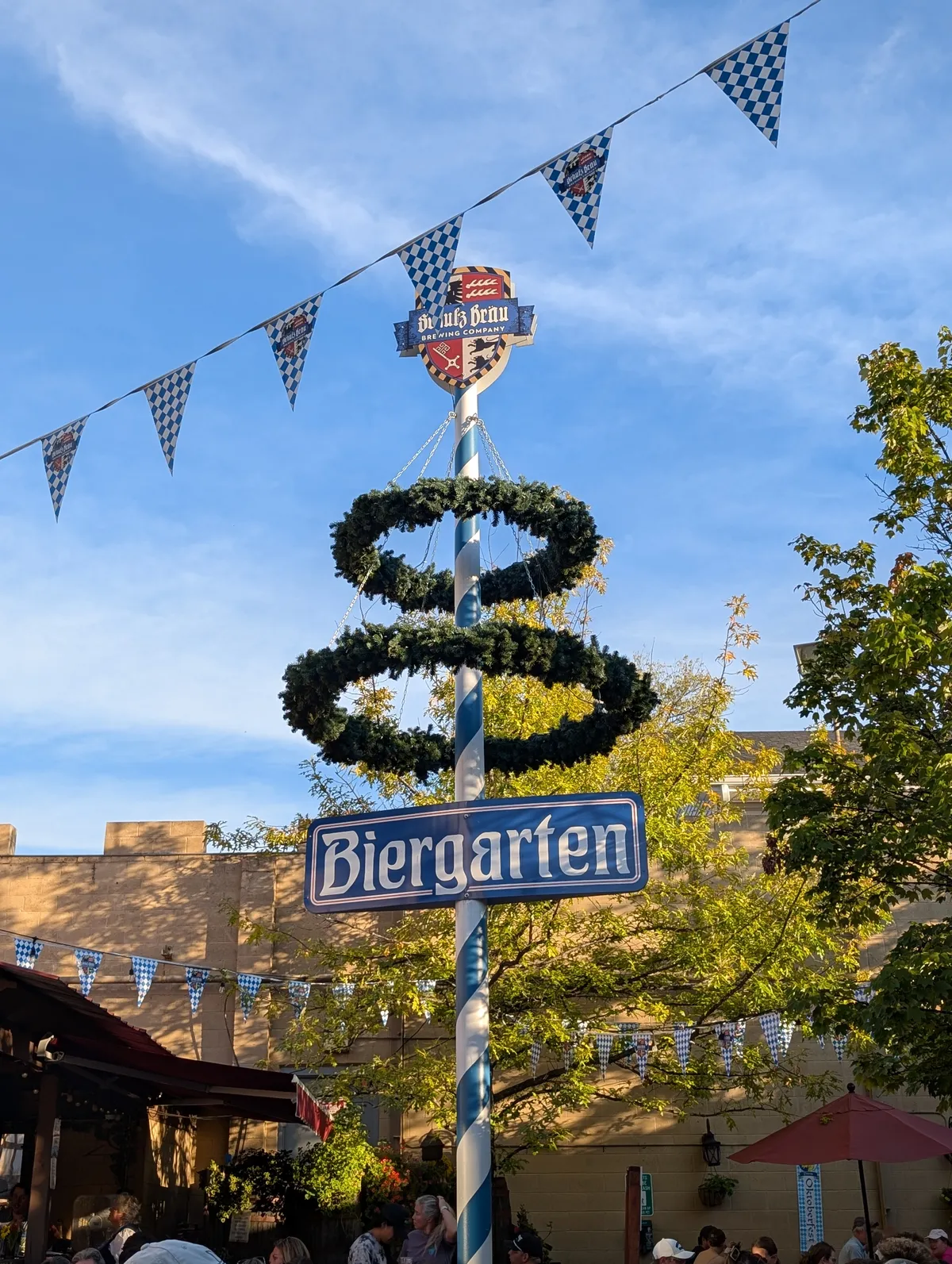 Biergarten sign