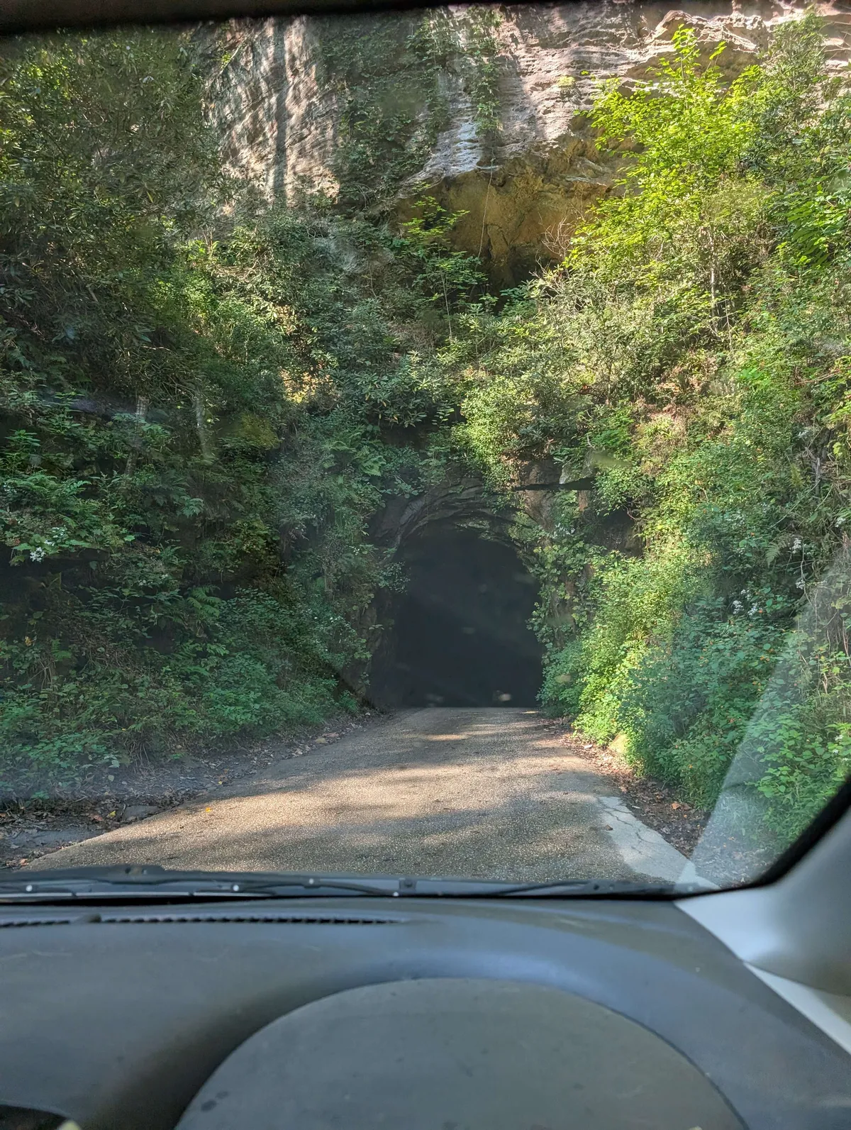 entering the tunnel