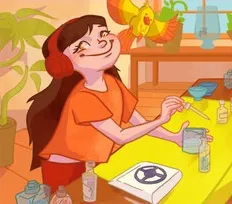 Key art of a woman making perfumes
