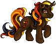 pixel art of a custom autumn pony