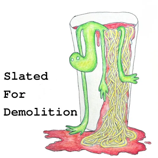 illustration of a spaghetti monster in a Styrofoam cup