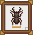 pixel art of a framed stag beetle