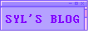 a purple button reading Syl's Blog that mimics a retro computer window