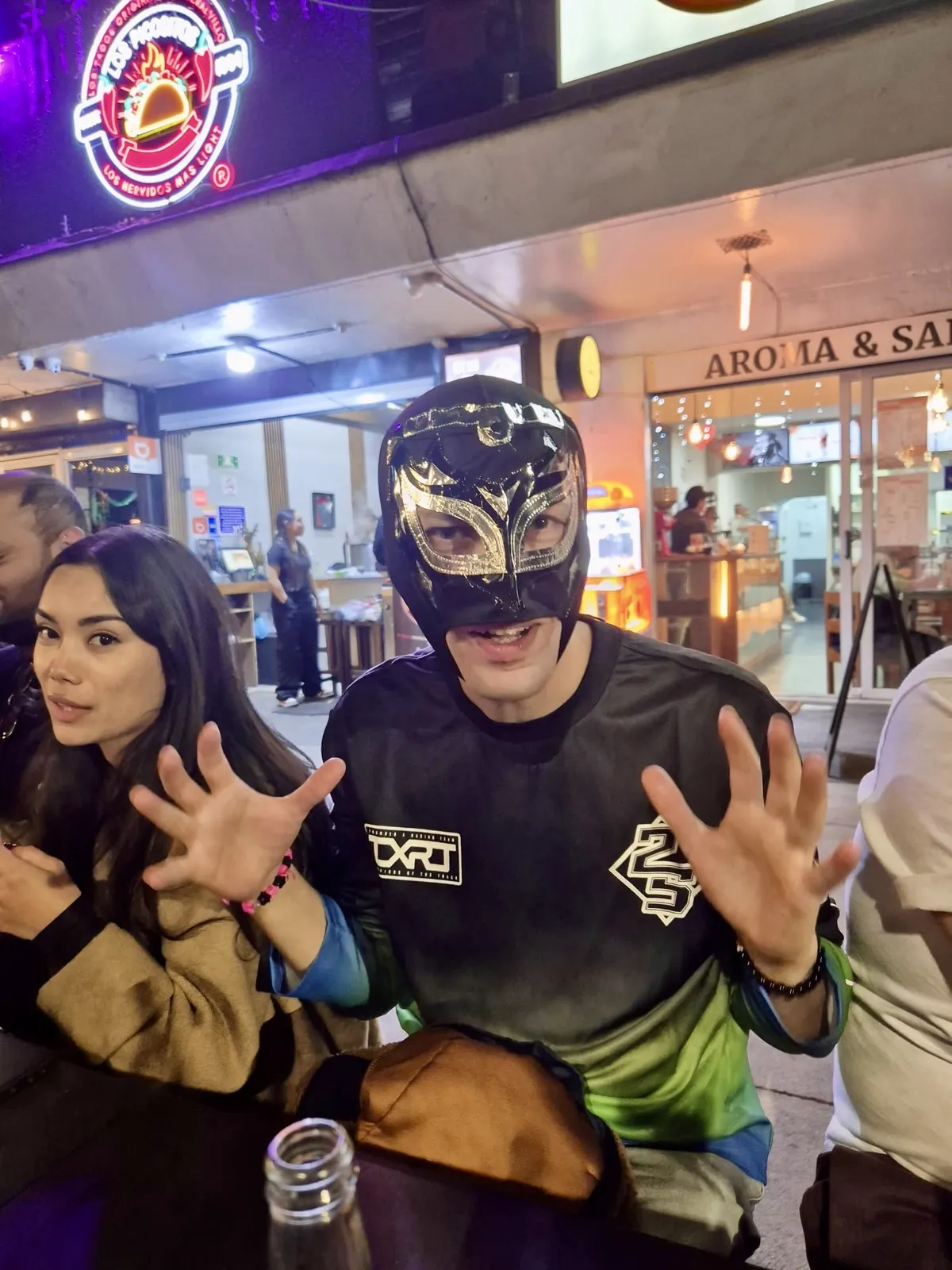 Markus in wrestling mask