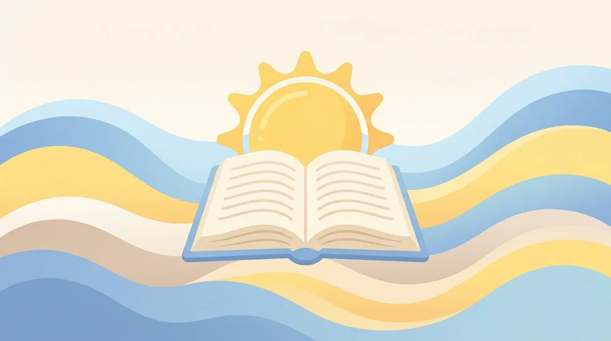Open book under a bright sun, celebrating teachers during Teacher Appreciation Week