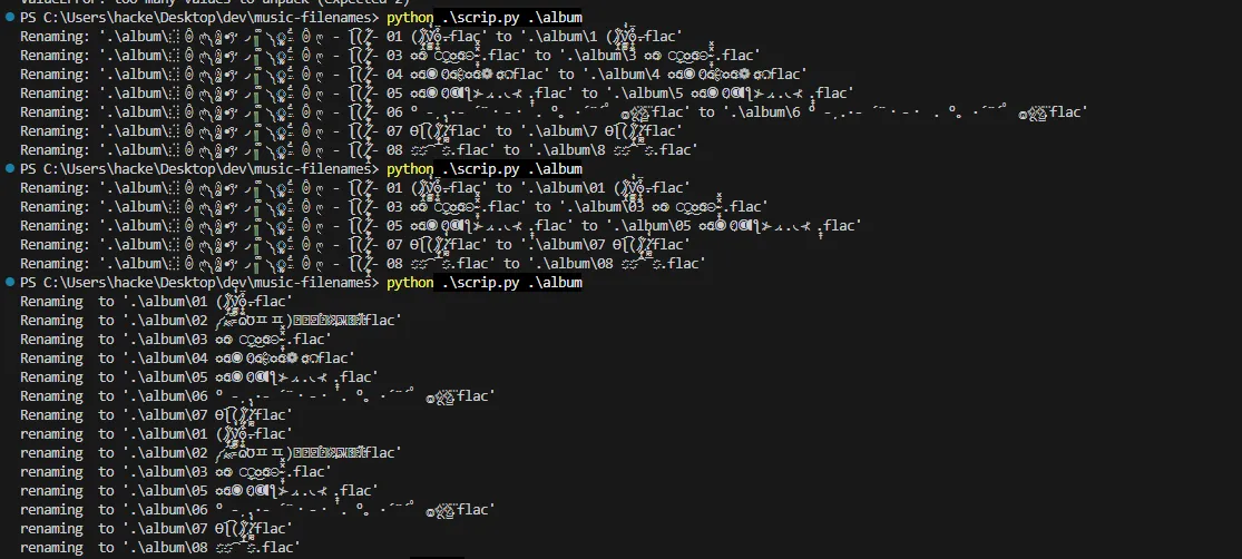 filenames
